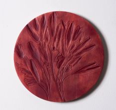 Handcrafted Etched Wall Plate Set of 8